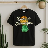 Upside Down Pineapple Down For Shenanigans Funny Swinger T-Shirt