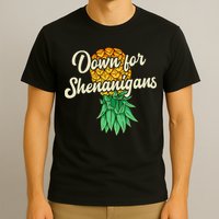 Upside Down Pineapple Down For Shenanigans Funny Swinger T-Shirt