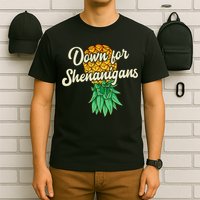 Upside Down Pineapple Down For Shenanigans Funny Swinger T-Shirt