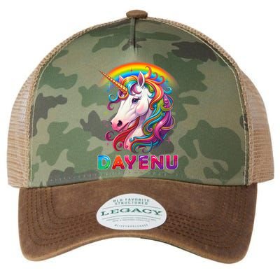 Unicorn Dayenu Passover Matzah Four Cups Legacy Tie Dye Trucker Hat