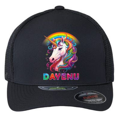 Unicorn Dayenu Passover Matzah Four Cups Flexfit Unipanel Trucker Cap