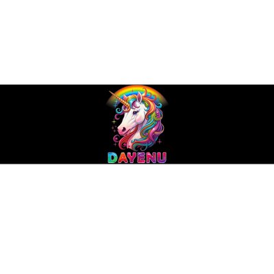 Unicorn Dayenu Passover Matzah Four Cups Bumper Sticker