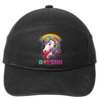 Unicorn Dayenu Passover Matzah Four Cups 7-Panel Snapback Hat