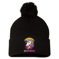 Unicorn Dayenu Passover Matzah Four Cups Pom Pom 12in Knit Beanie