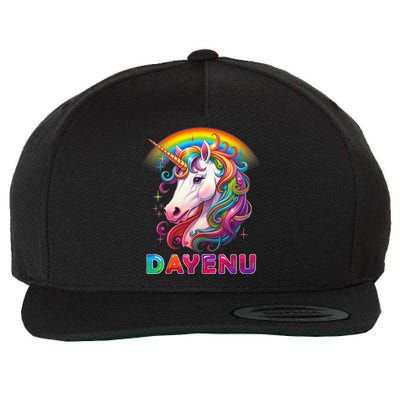 Unicorn Dayenu Passover Matzah Four Cups Wool Snapback Cap