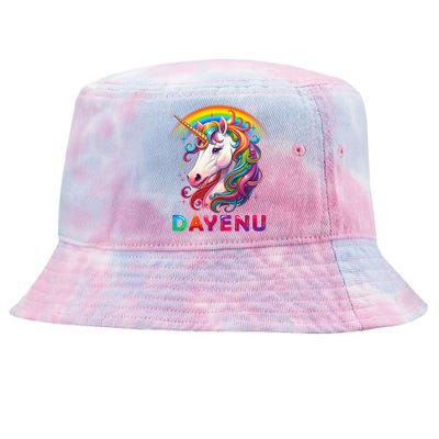 Unicorn Dayenu Passover Matzah Four Cups Tie-Dyed Bucket Hat