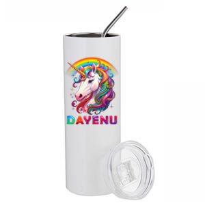 Unicorn Dayenu Passover Matzah Four Cups Stainless Steel Tumbler