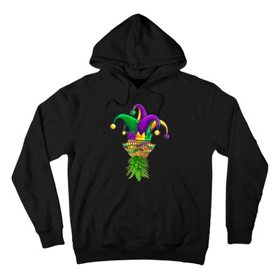 Upside Down Pineapple Mask Mardi Gras Hoodie