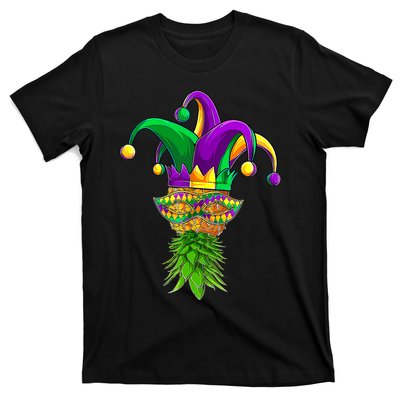 Upside Down Pineapple Mask Mardi Gras T-Shirt