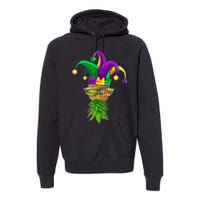 Upside Down Pineapple Mask Mardi Gras Premium Hoodie