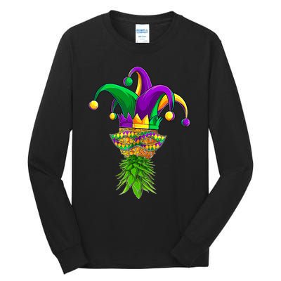 Upside Down Pineapple Mask Mardi Gras Tall Long Sleeve T-Shirt