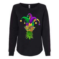 Upside Down Pineapple Mask Mardi Gras Womens California Wash Sweatshirt