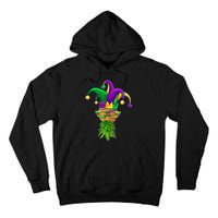 Upside Down Pineapple Mask Mardi Gras Tall Hoodie