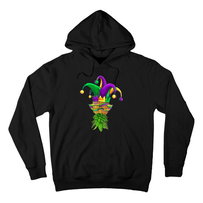 Upside Down Pineapple Mask Mardi Gras Tall Hoodie