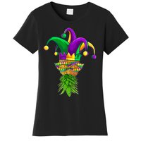 Upside Down Pineapple Mask Mardi Gras Women's T-Shirt