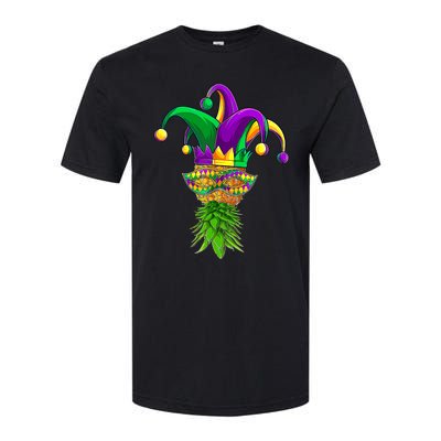 Upside Down Pineapple Mask Mardi Gras Softstyle® CVC T-Shirt