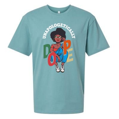 Unapologetically Dope Pride Afro American Black History Gift Sueded Cloud Jersey T-Shirt