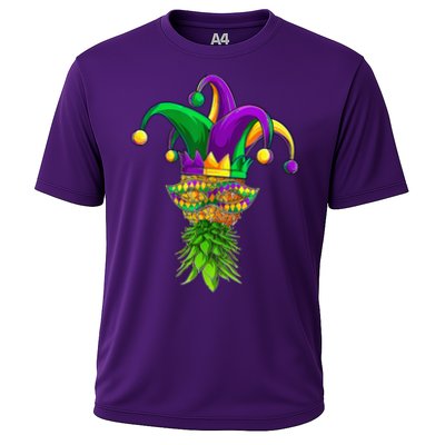 Upside Down Pineapple Mask Mardi Gras Performance Shirt