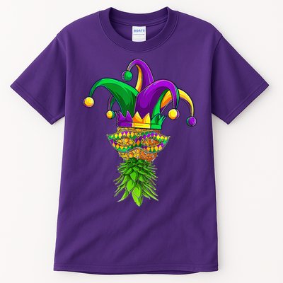 Upside Down Pineapple Mask Mardi Gras Tall T-Shirt