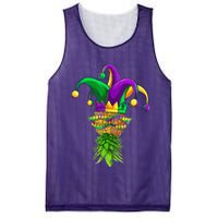Upside Down Pineapple Mask Mardi Gras Mesh Reversible Basketball Jersey Tank