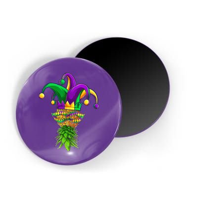 Upside Down Pineapple Mask Mardi Gras Magnet