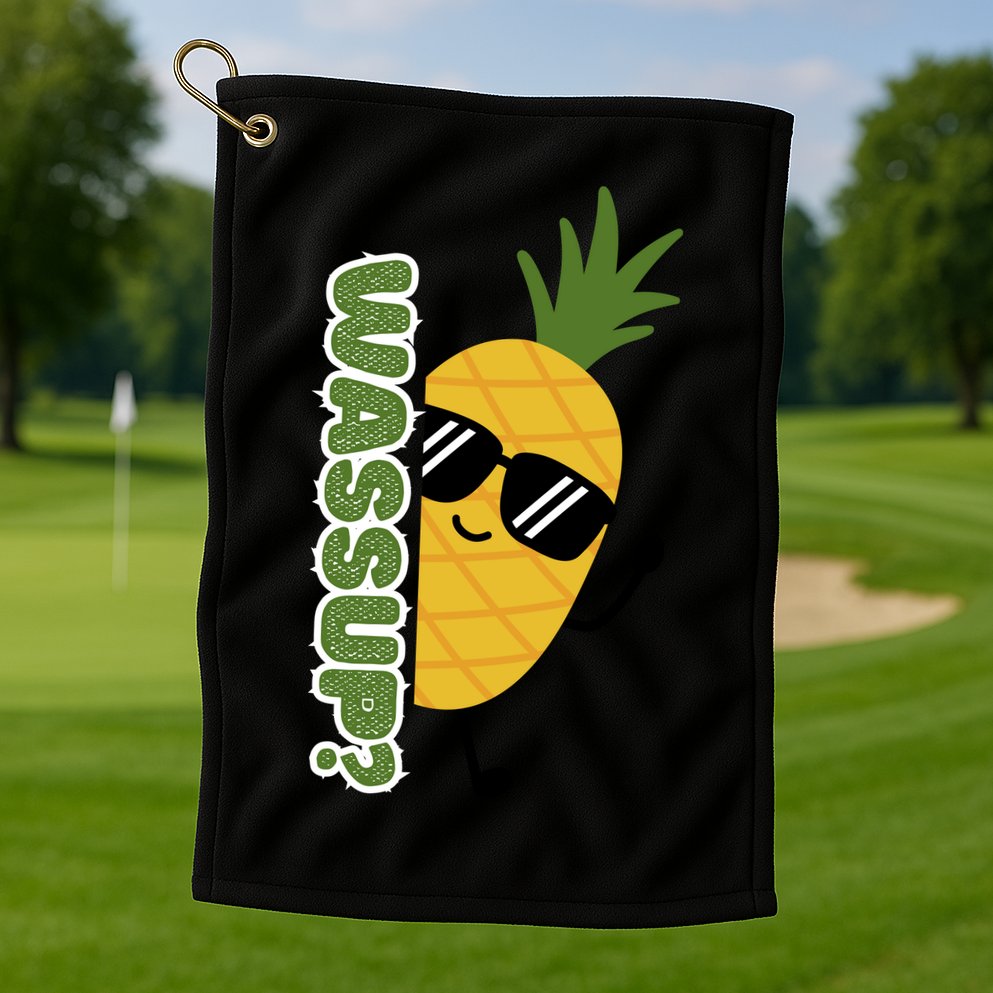 Upside Down Pineapple Golf Towel