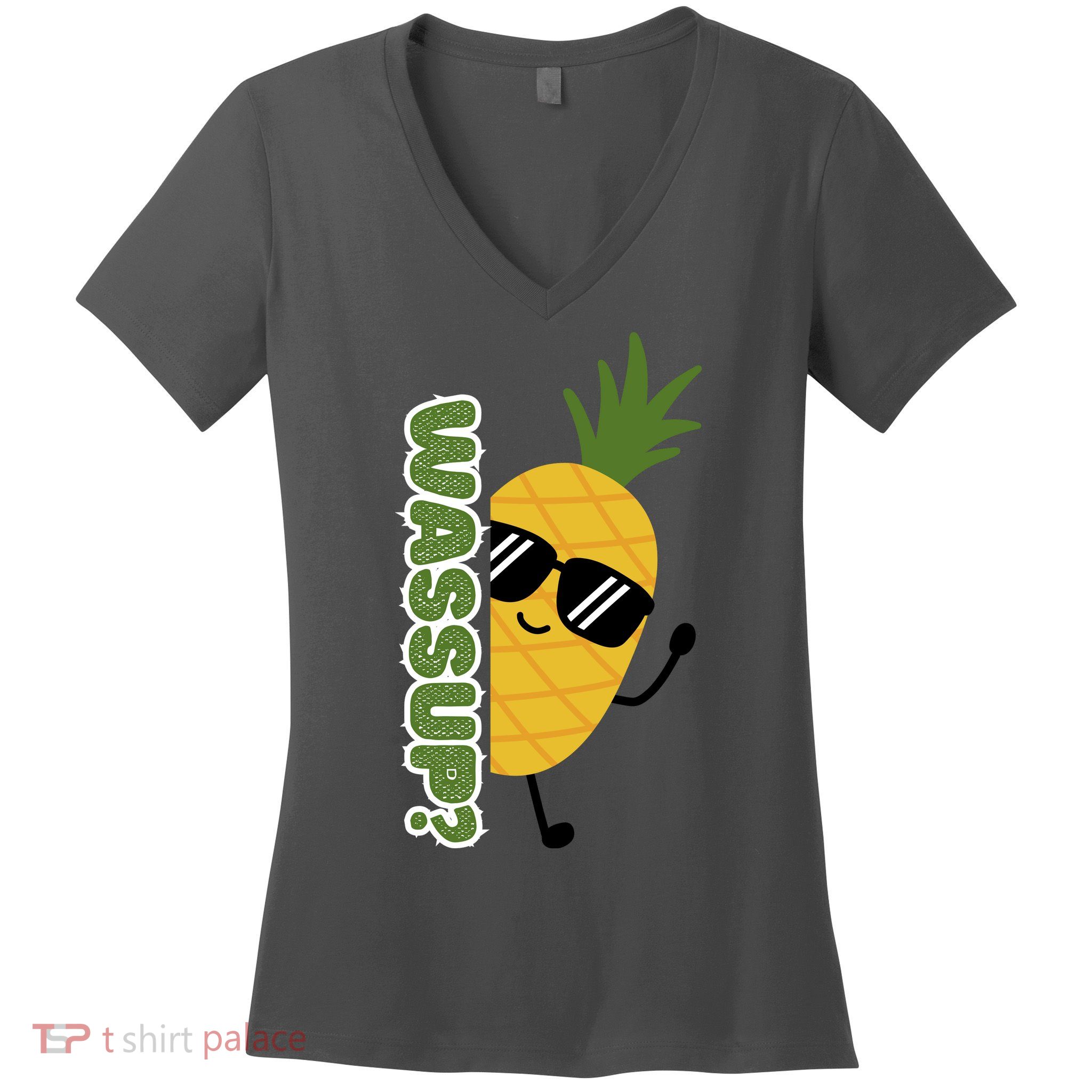 Upside Down Pineapple Women's V-Neck T-Shirt