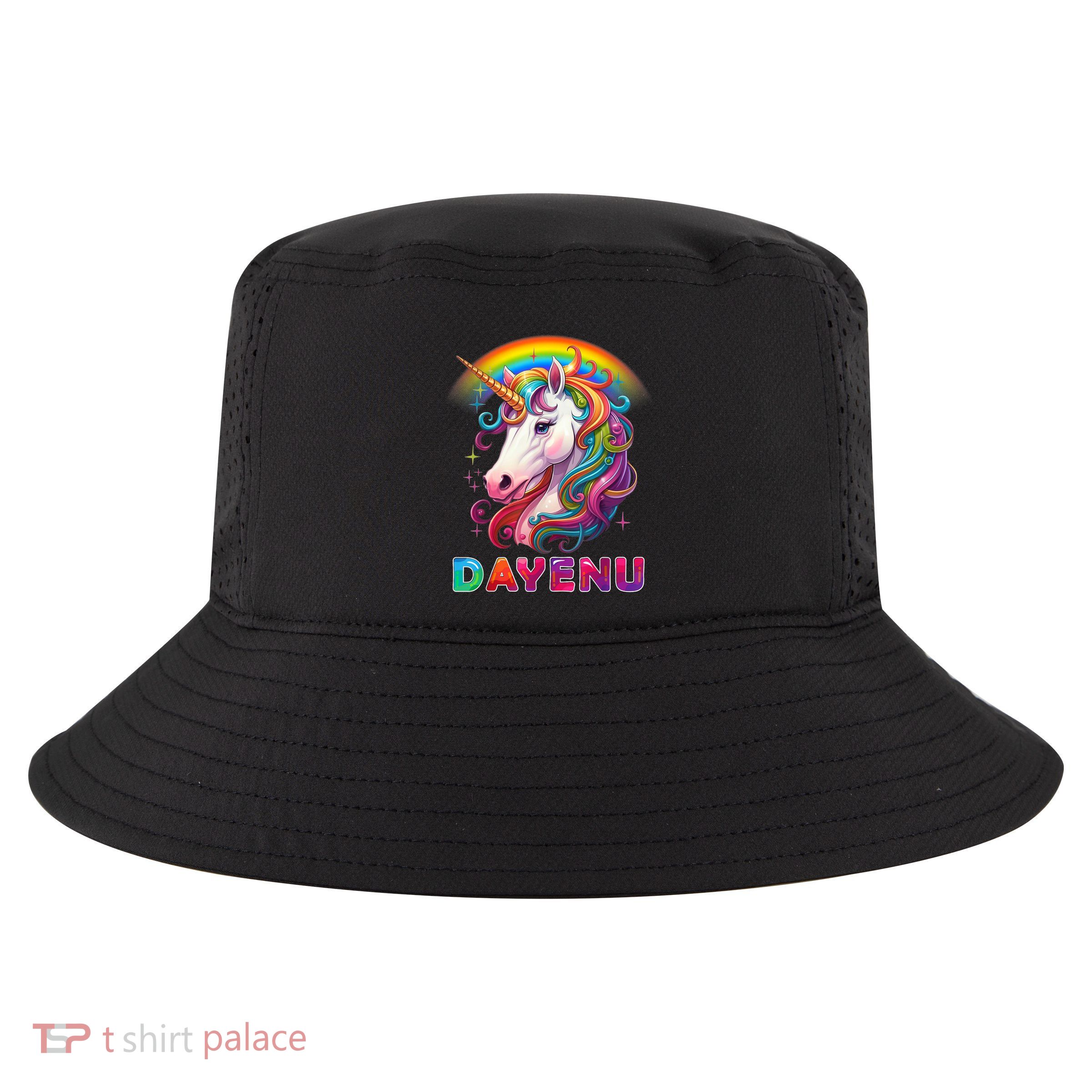 Unicorn Dayenu Passover Matzah Four Cups Cool Comfort Performance Bucket Hat