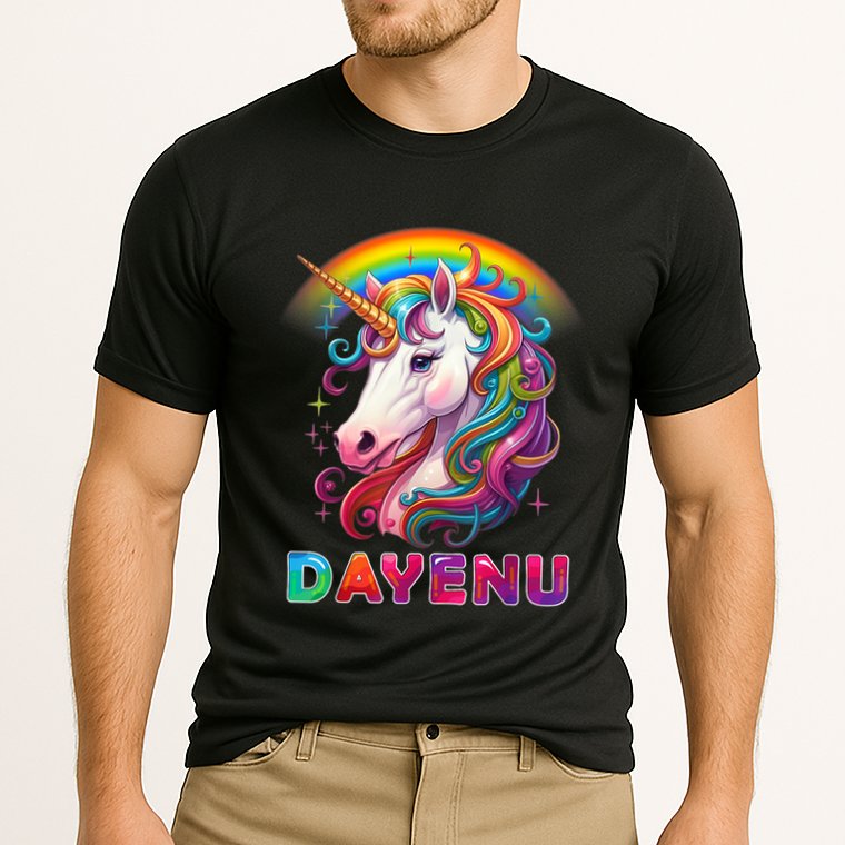 Unicorn Dayenu Passover Matzah Four Cups Performance Shirt