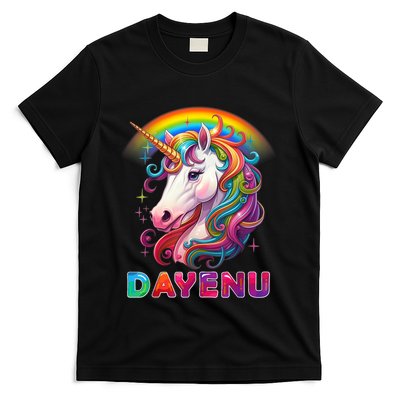 Unicorn Dayenu Passover Matzah Four Cups T-Shirt