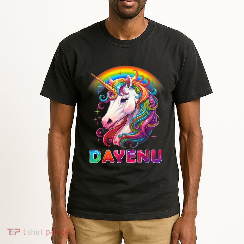 Unicorn Dayenu Passover Matzah Four Cups Tall T-Shirt