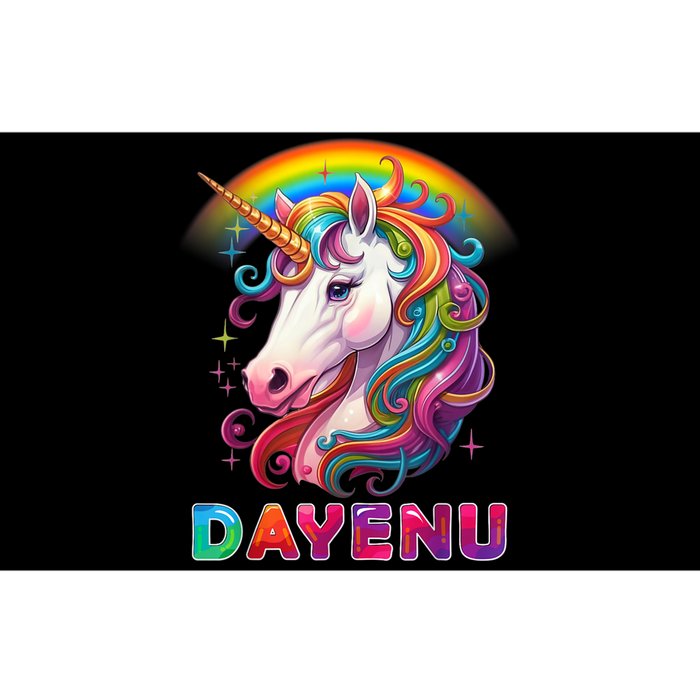 Unicorn Dayenu Passover Matzah Four Cups Bumper Sticker