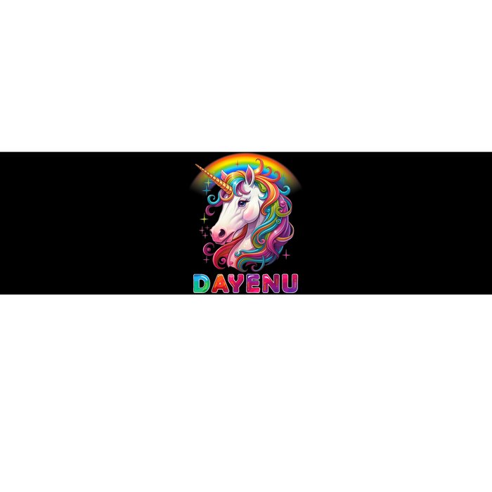 Unicorn Dayenu Passover Matzah Four Cups Bumper Sticker