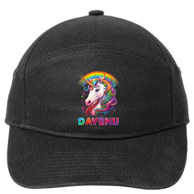Unicorn Dayenu Passover Matzah Four Cups 7-Panel Snapback Hat