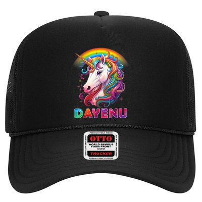 Unicorn Dayenu Passover Matzah Four Cups Trucker Hat