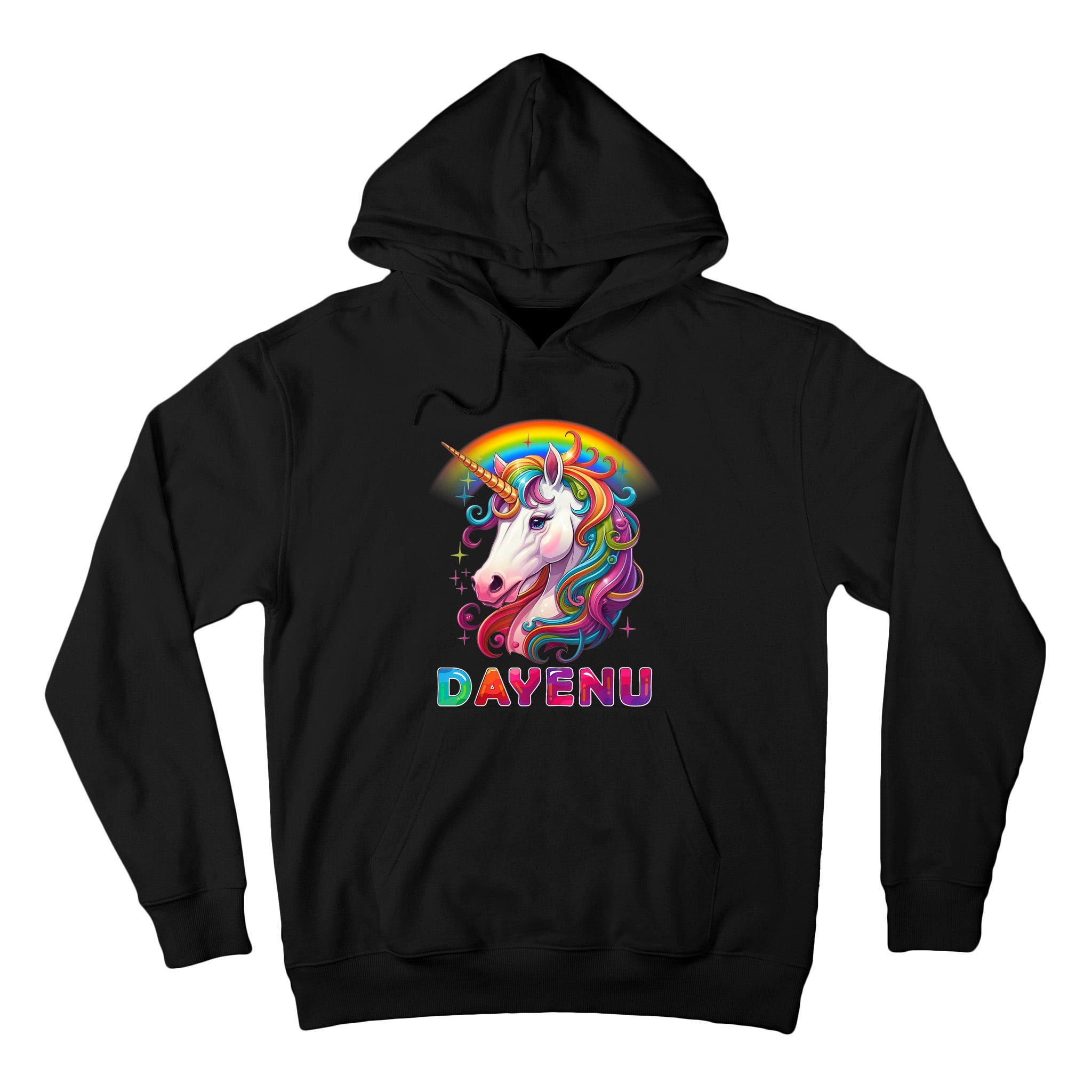 Unicorn Dayenu Passover Matzah Four Cups Tall Hoodie