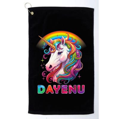 Unicorn Dayenu Passover Matzah Four Cups Golf Towel