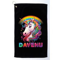 Unicorn Dayenu Passover Matzah Four Cups Golf Towel