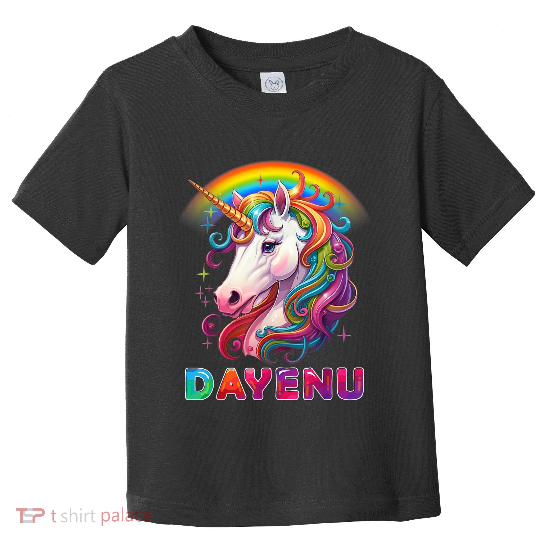 Unicorn Dayenu Passover Matzah Four Cups Toddler T-Shirt