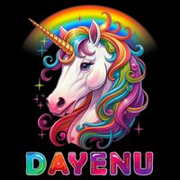 Unicorn Dayenu Passover Matzah Four Cups Cropped Pullover Crew