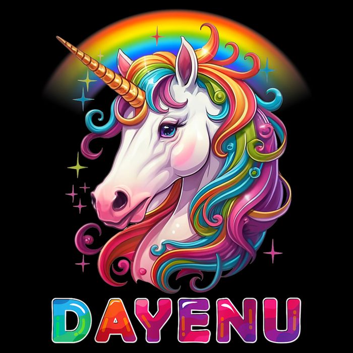 Unicorn Dayenu Passover Matzah Four Cups Cropped Pullover Crew
