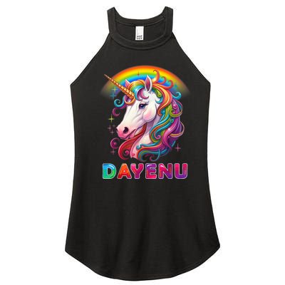 Unicorn Dayenu Passover Matzah Four Cups Women’s Perfect Tri Rocker Tank