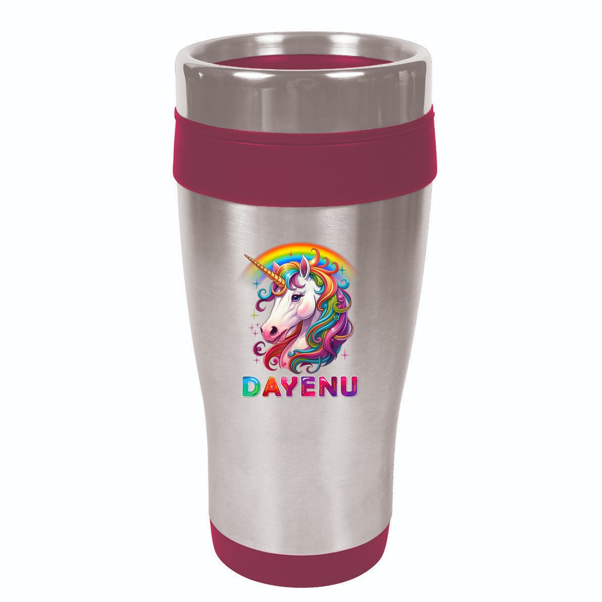 Unicorn Dayenu Passover Matzah Four Cups 16oz Travel Tumbler