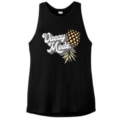 Upside Down Pineapple Vacay Mode Vacation Funny Swinger Gift Ladies PosiCharge Tri-Blend Wicking Tank