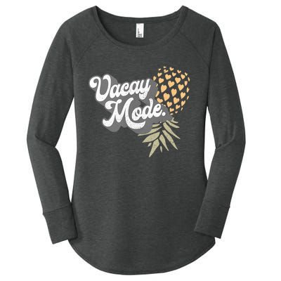 Upside Down Pineapple Vacay Mode Vacation Funny Swinger Gift Women's Perfect Tri Tunic Long Sleeve Shirt