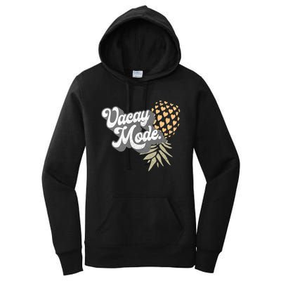 Upside Down Pineapple Vacay Mode Vacation Funny Swinger Gift Women's Pullover Hoodie