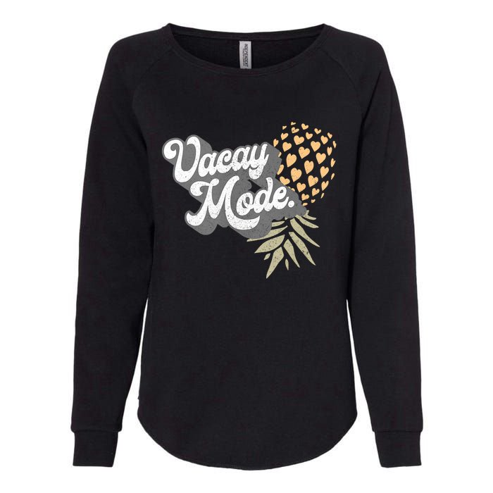 Upside Down Pineapple Vacay Mode Vacation Funny Swinger Gift Womens California Wash Sweatshirt