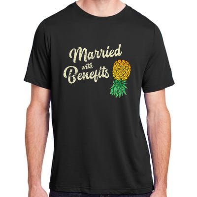 Upside Down Pineapple Married With Benefits Subtle Swinger Adult ChromaSoft Performance T-Shirt