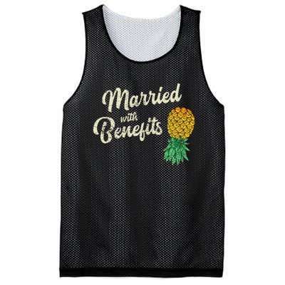 Upside Down Pineapple Married With Benefits Subtle Swinger Mesh Reversible Basketball Jersey Tank