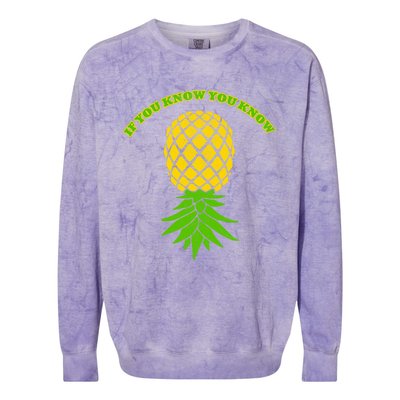 Upside Down Pineapple Gift Sharing Swinger Great Gift Colorblast Crewneck Sweatshirt